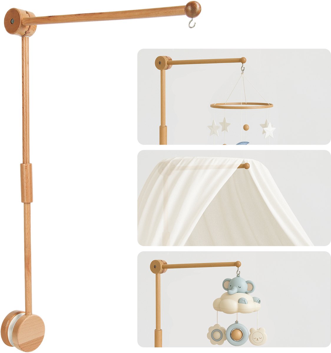 Fehn 249941 Mobiele Stangen, Houder Voor Muziekmobiel Voor Bevestiging Aan Babybed Of Kinderbed Zonder Speelwerk Geschikt Voor Alle Fehn Muziekmobiel Fehn 249941 Mobiele Stangen, Houder Voor Muziekmobiel Voor Bevestiging Aan Babybed Of Kinderbed Zonder Speelwerk Geschikt Voor Alle Fehn Muziekmobiel