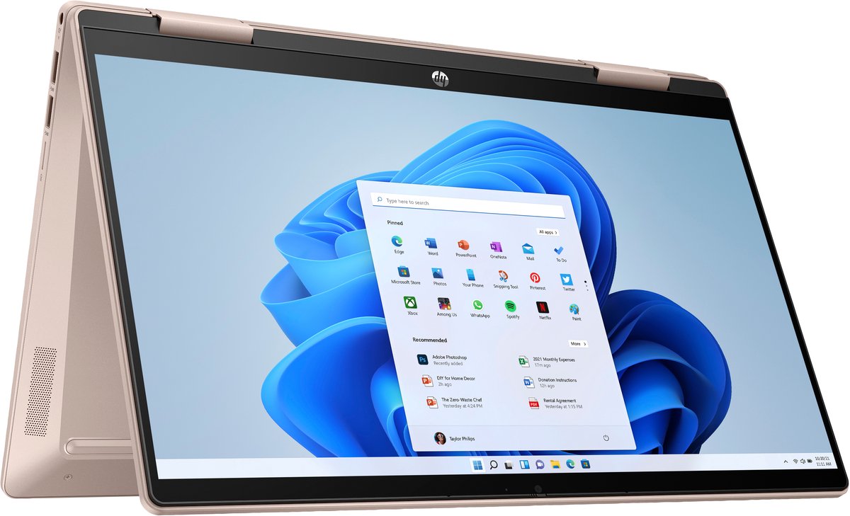 HP Pavilion x360 14-ek1011nc Intel® Core™ i3 i3-1315U Hybride (2-in-1) 35,6 cm (14") Touchscreen Full HD 8 GB DDR4-SDRAM 512 GB SSD Wi-Fi 6 (802.11ax) Windows 11 Home Roségoud