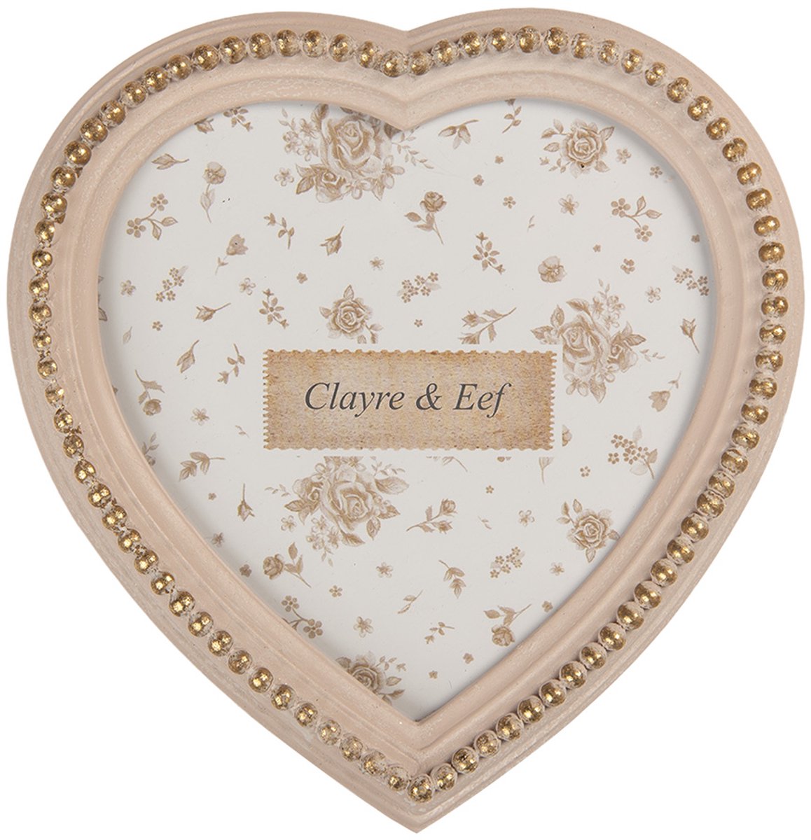 Clayre & Eef Fotolijst 13x13 cm Roze Kunststof