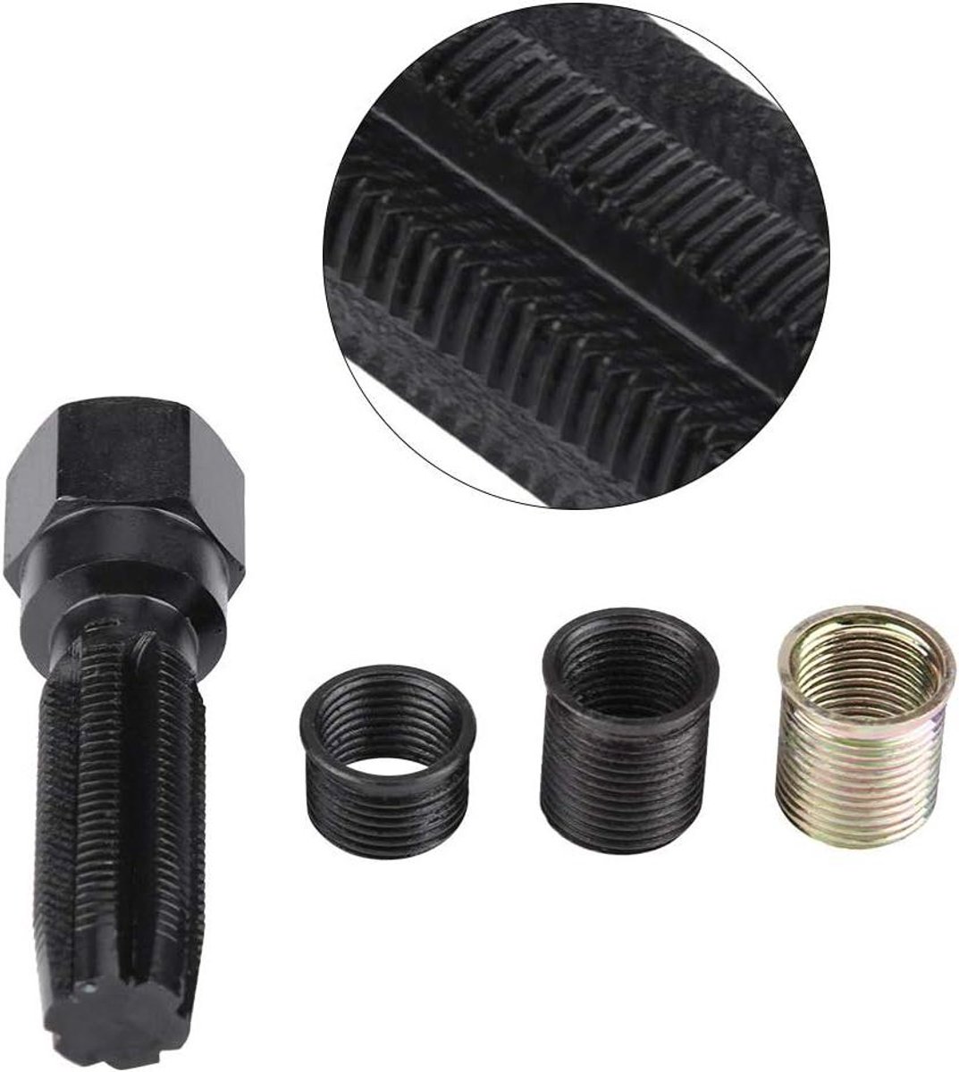 - Gereedschapsset voor het repareren van bougies - 16-delige set Spark Plug Tool - M14 x 125 mm - professioneel - schroefdraadinzet - blauwe koffer - bougies reparatieset