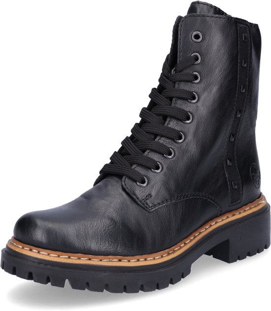 Rieker Dames N0031 veterlaarzen, zilver/platina, 41 EU, zilver platina, 41 EU