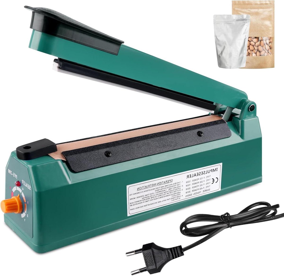 Allecto Plus - Zak sealmachine 200 mm voor hete afdichting van plastic zakken