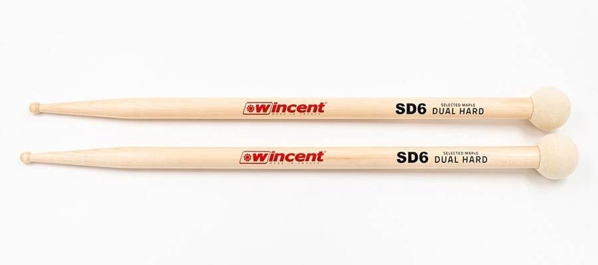 Wincent W-SD6 Dual Hard Maple Drumstick/Mallet Combi sticks