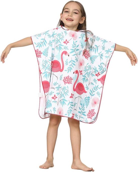 Serviette de plage pour enfants, poncho pour bain, piscine, plage, piscine, serviette douce et confortable à capuche pour garçons et filles, 3 à 12 ans, 76,2 x 127 cm (arc-en-ciel