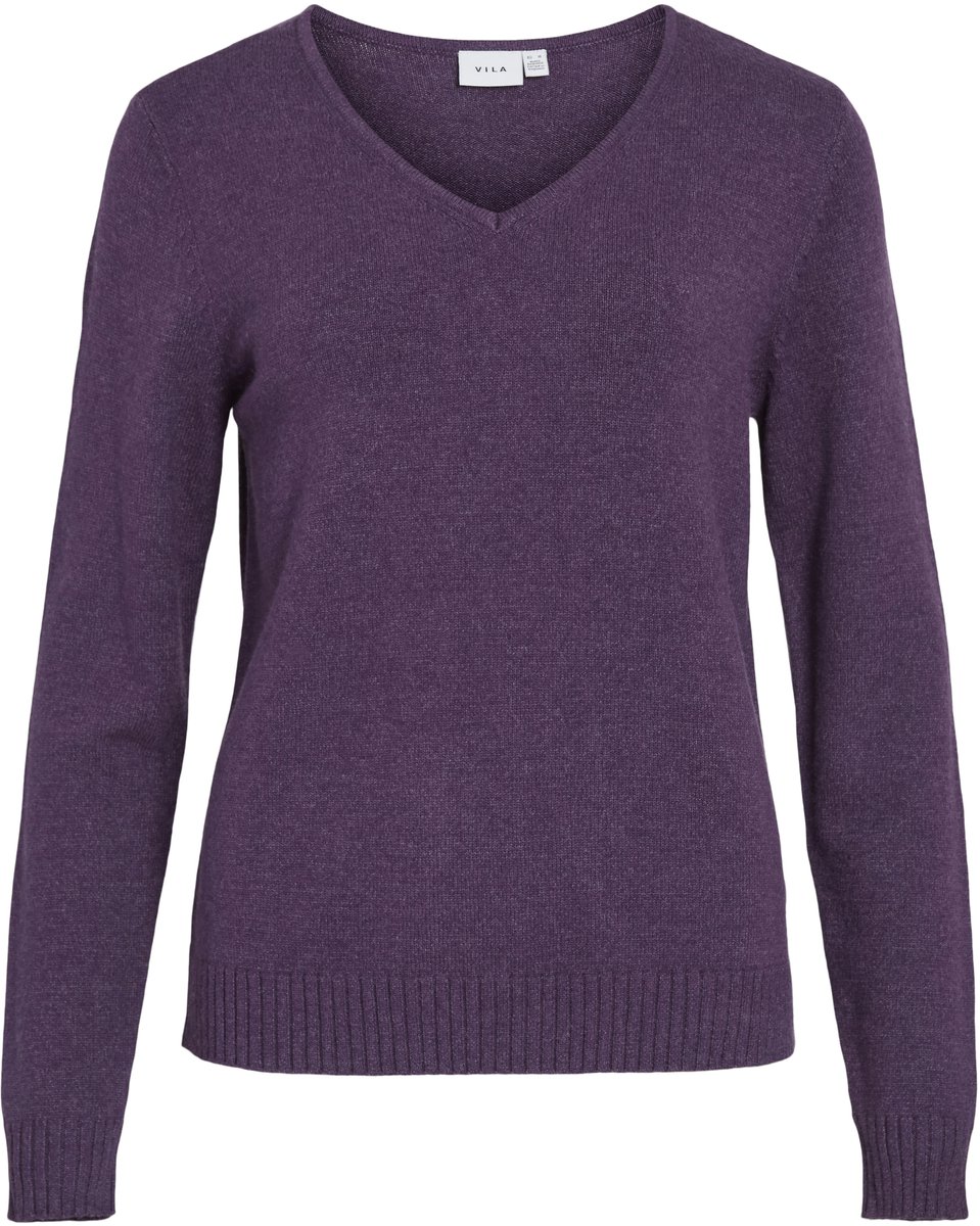 VILA - VIRIL V-NECK L/S KNIT TOP - NOOS - Dames - Gebreide truien