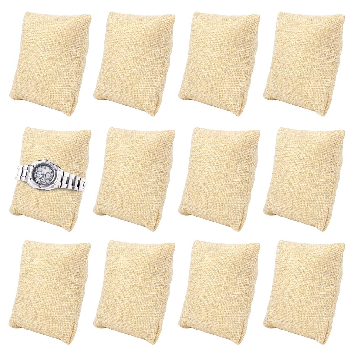 Sieraden Display Kussens - Horlogestandaard en Organizer - 12 Stuks - Linnen