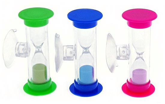 5 stuks zandloper set - Keukentimer (1/3/10/20/30 minuten) voor tijdmanagement, kinderen tandenpoetsen, werk, fitness, feesten & decoratie - Kleurrijke zandklokken met anti-schok design