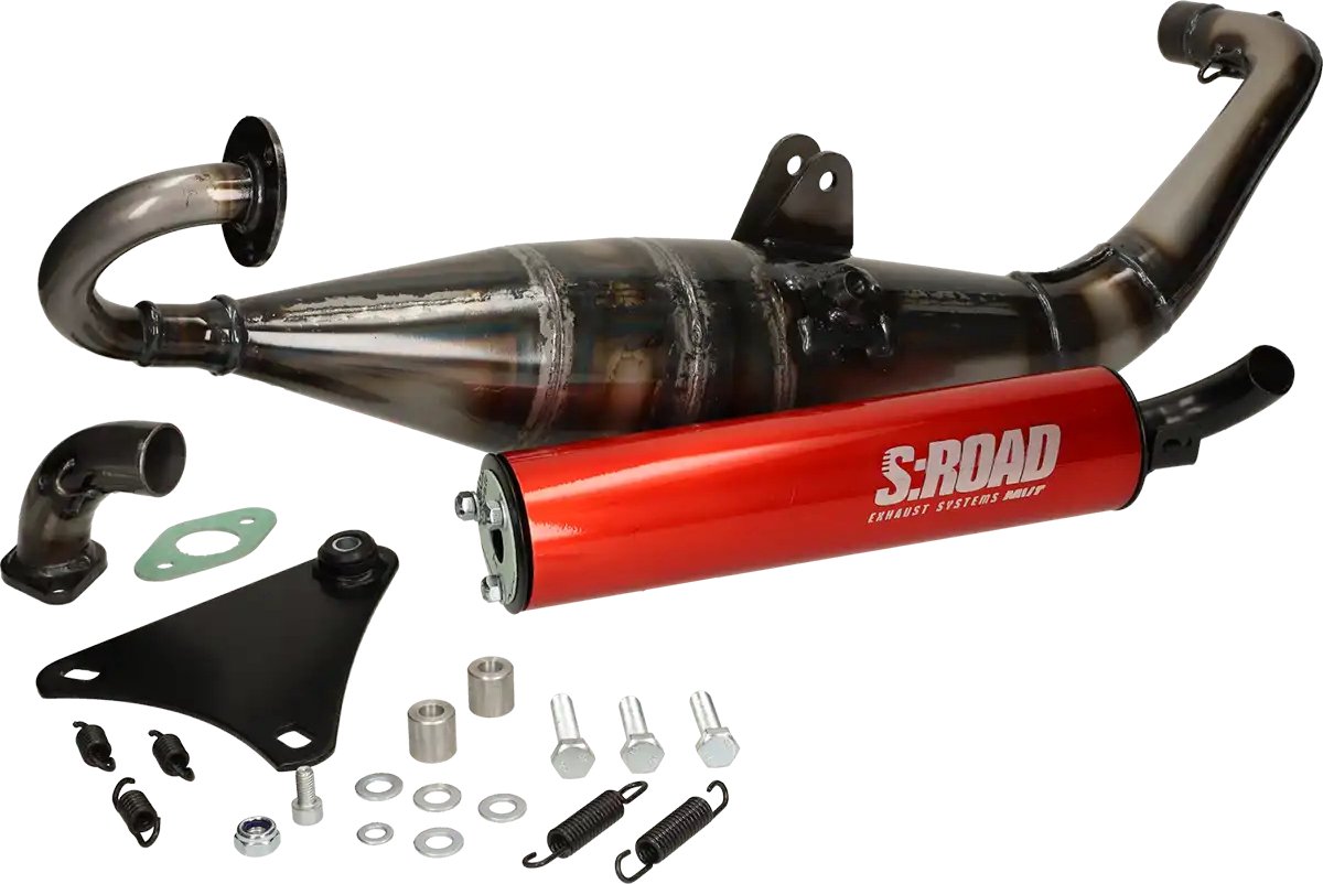Uitlaat MVT S-Road EC051 50/70cc Minarelli horizontaal