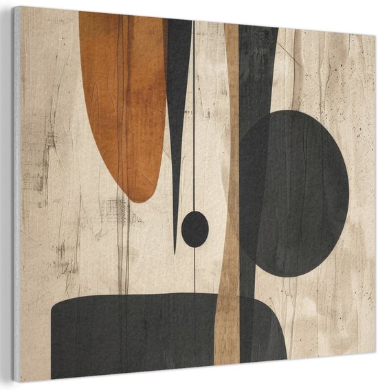 Akoestisch wandpaneel 80x60 cm - Vilt schilderij Abstract - Kunst - Vormen - Modern - Akoestische panelen - Geluidsdempende wanddecoratie - Geluidsisolatie woonkamer - Muurdecoratie geluidspanelen