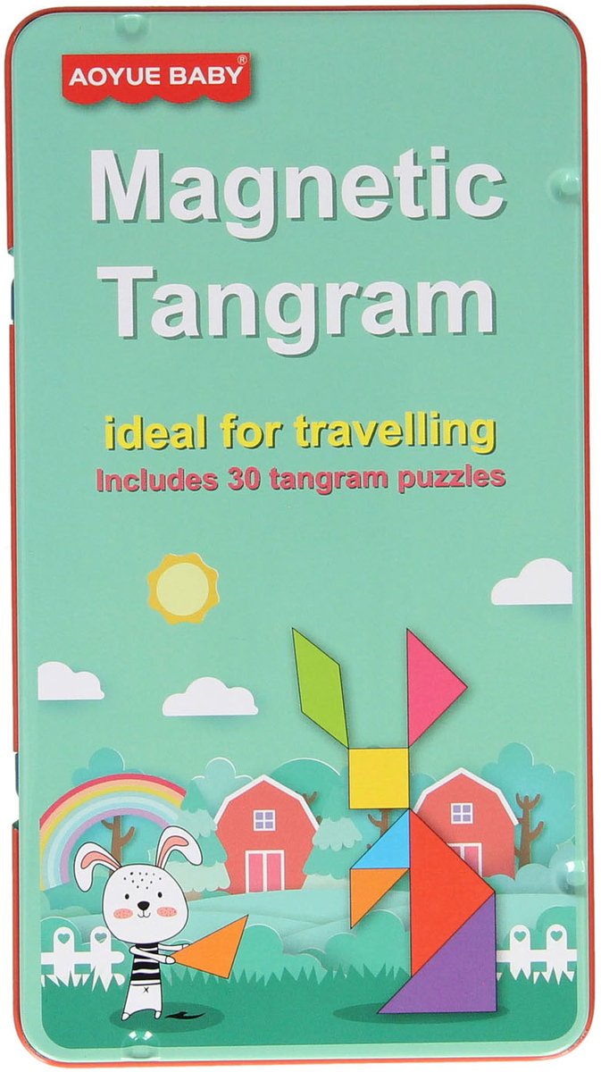 Magnetische Tangram in Blik
