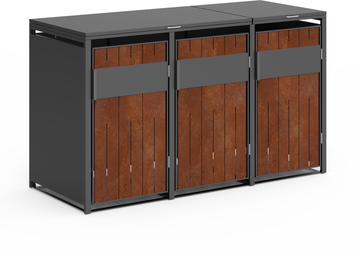 TuinChamp Container berging roest 3 containers - Kliko ombouw