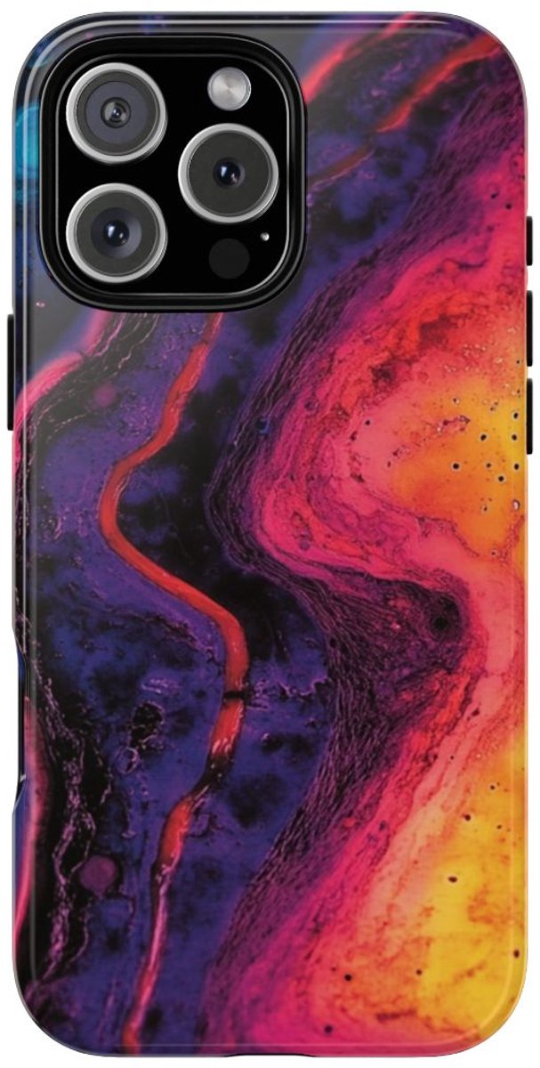Abstracte Kleurrijke Vloeibare Kunst – Telefoonhoesje Geschikt voor iPhone 16 Pro Max