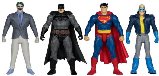 McFarlane Toys DC Direct Page Punchers Action Figure 4-Pack Batman & Son of Batman & Superman & Joker 7 cm Action Figuur