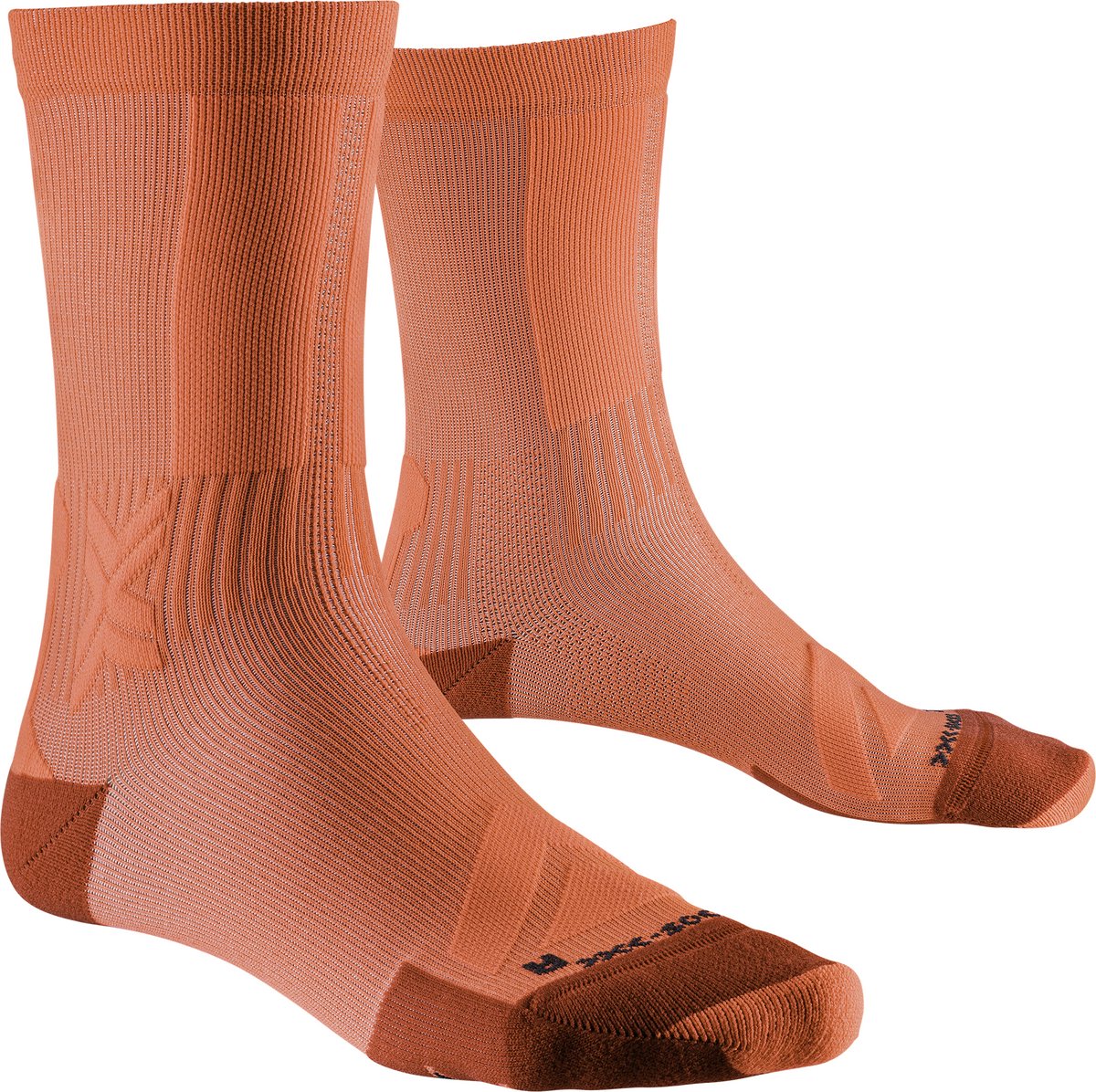 X-SOCKS Gravel Discover Crew Socks - Hoogwaardige functionele sokken voor gravelbiken, verbeterde thermoregulatie, luchtstroom en bescherming op meerdere niveaus - Oranje, 45-47