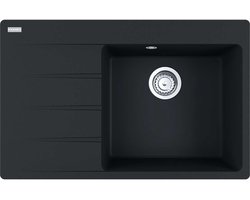 Franke Centro - Fragraniet spoelbak CNG 611-78 TL/7, 78x50 cm, mat zwart 114.0637.506