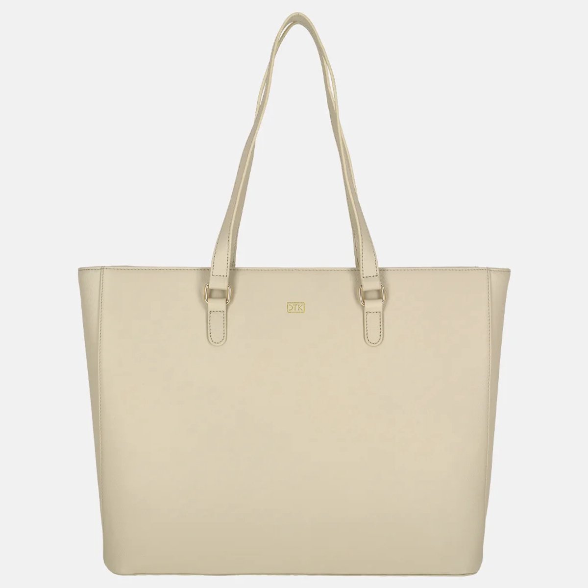 Duifhuizen leren shopper 14 inch lichttaupe