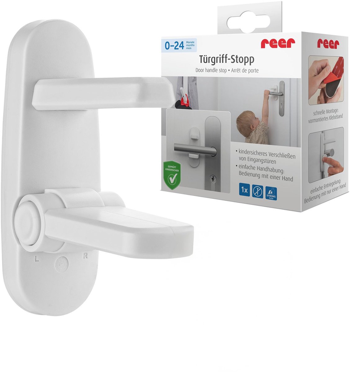 deurkrukstop, kinderbeveiliging voor appartements- en toegangsdeuren, deurklinkbescherming, deurkrukbuffer, deurstopper