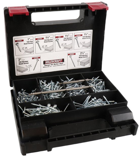 Milescraft PocketScrewKit / Kit de vis pour trous de poche (700 pièces)