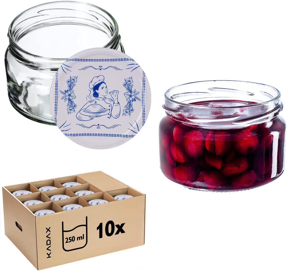 Denia Conservenpotten 250ml 10st 82mm + Deksel "Kucharka"