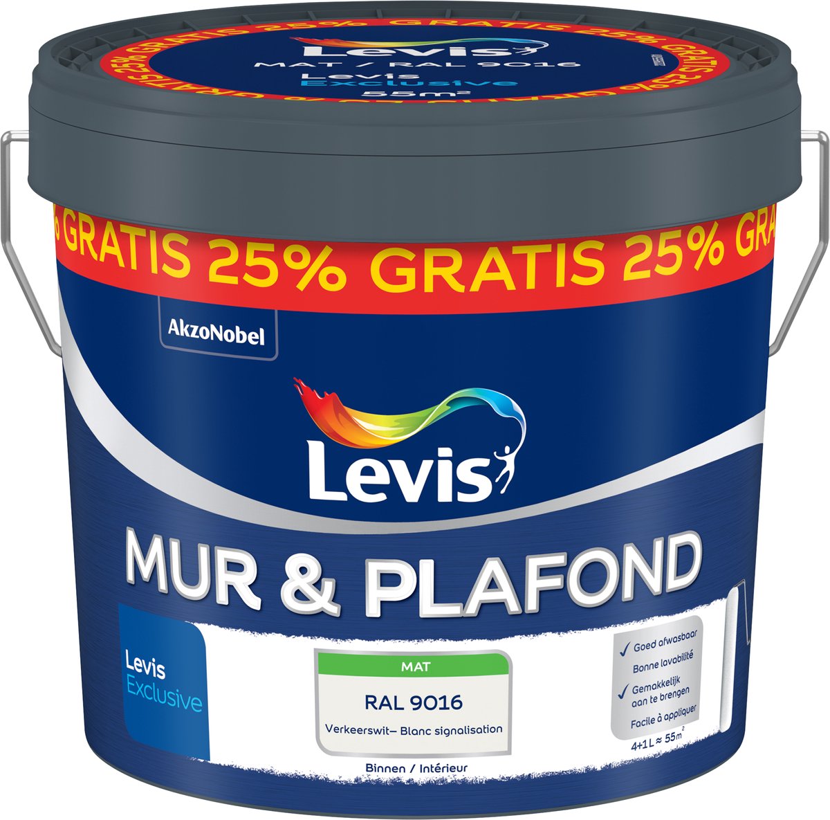 Levis - Mur & Plafond - Ral 9016 - 5 L – foto 7