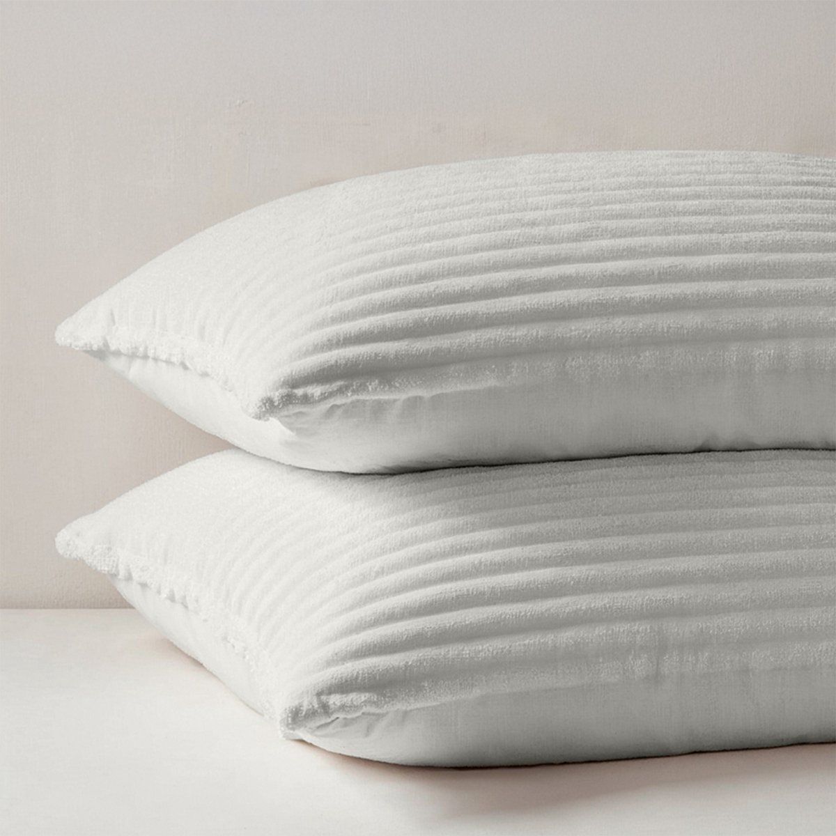 Zydante Dekbedovertrek Set 200x220 cm - Dekbedhoes met 2 Kussenslopen - Teddy Rib - Foggy Dew