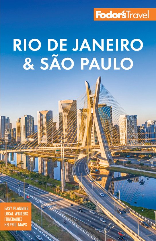 Fodor's Rio de Janeiro & São Paulo reisgids met foto van de Ponte Estaiada brug in São Paulo.