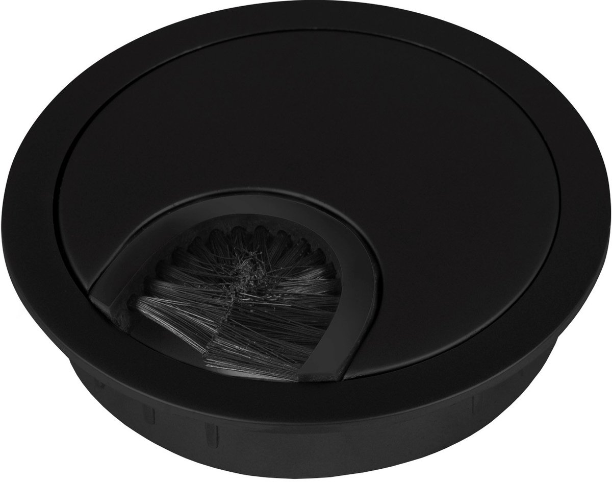 SOTECH Kabeldoorvoer Metaal Boor Diameter Ø 68 mm zwart mat met borstelafdichting Buiten Ø 76 mm