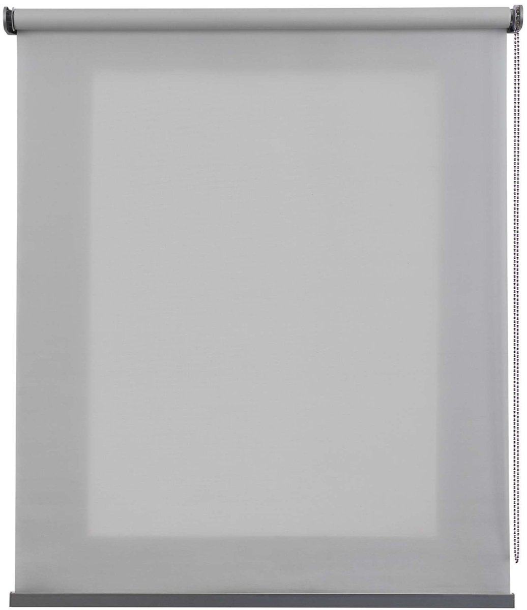 Storesdeco - Premium doorschijnend rolgordijn met aluminium afwerkingen, Grijs 45x180 cm