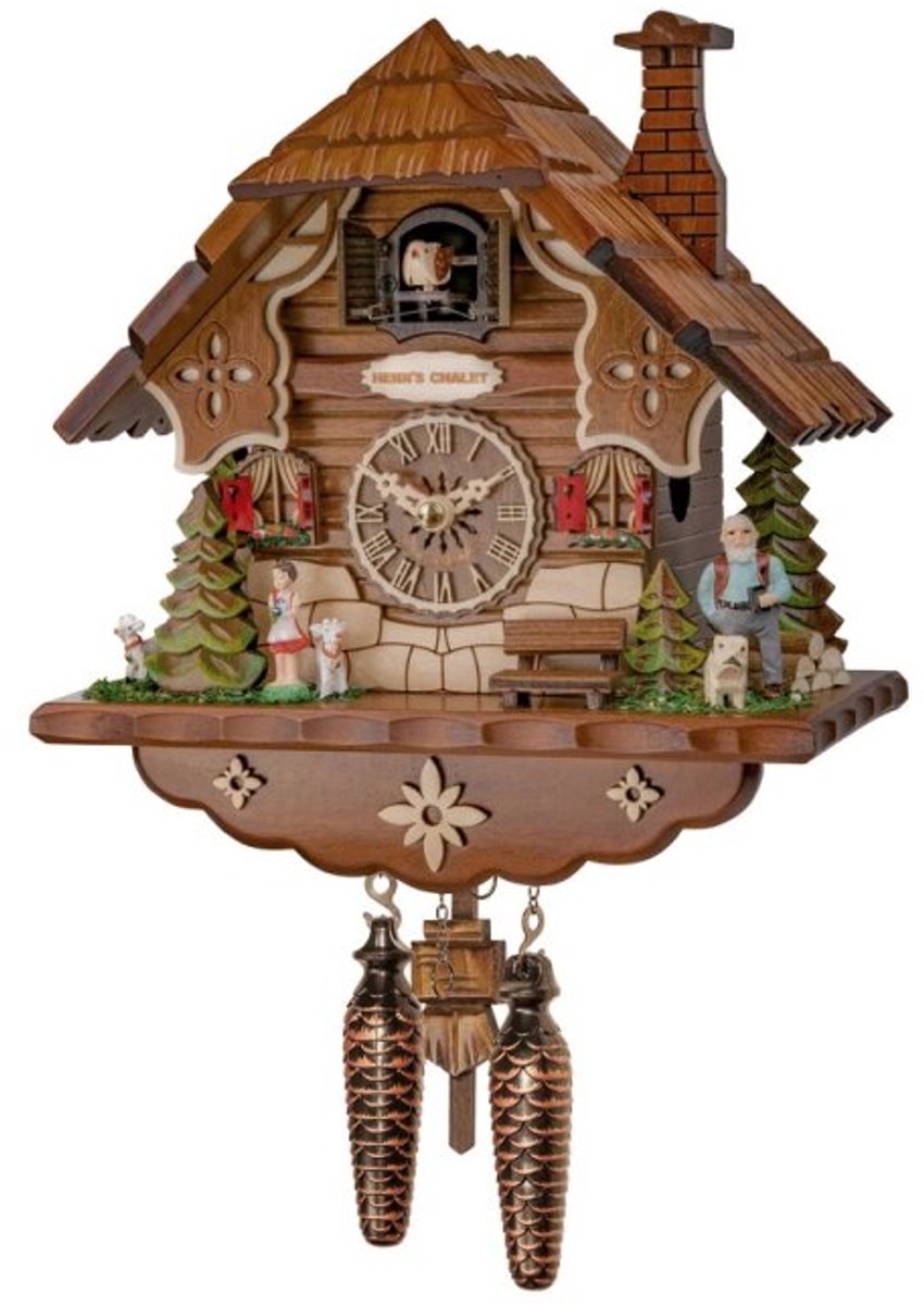 Engstler 3613_Q - Koekoeksklok - Kwarts - Notenhout - 23 cm
