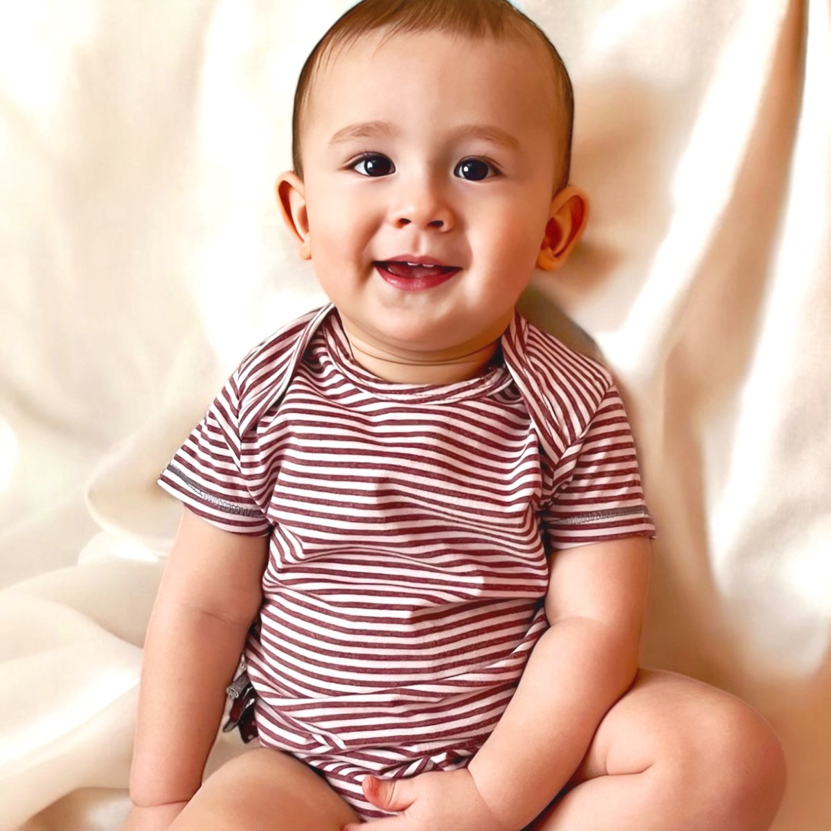 Babyrompertje met korte mouwen OrganicEra Organic Baby S/S bodysuit gestreept
