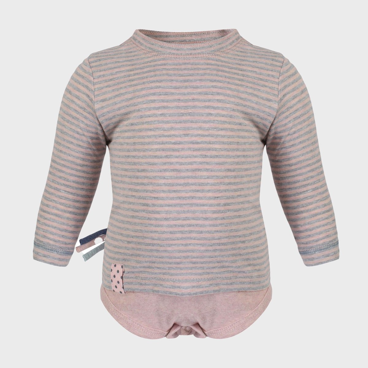 Baby T-shirt met lange mouwen OrganicEra Organic Baby L/S T-shirtbody, gestreept
