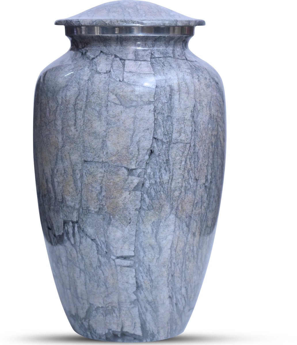 XXL As Urn - 3.5 Liter - Crematie Urn - Uniek - Voor Huisdieren of Menselijk As - Crematie As - Mini Urn - Decoratie Urn - Modern Stone