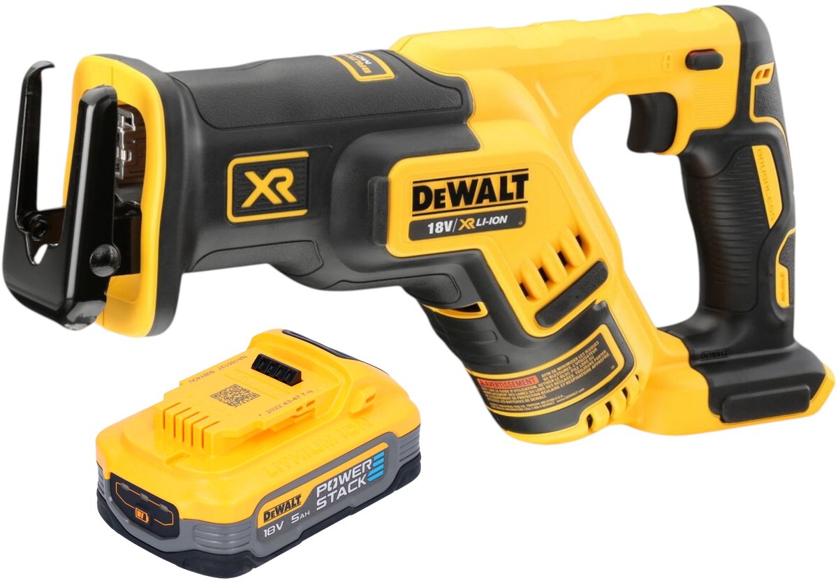 DeWalt DCS 367 N accu reciprozaag 18 V borstelloos + 1x Powerstack accu 5.0 Ah - zonder oplader