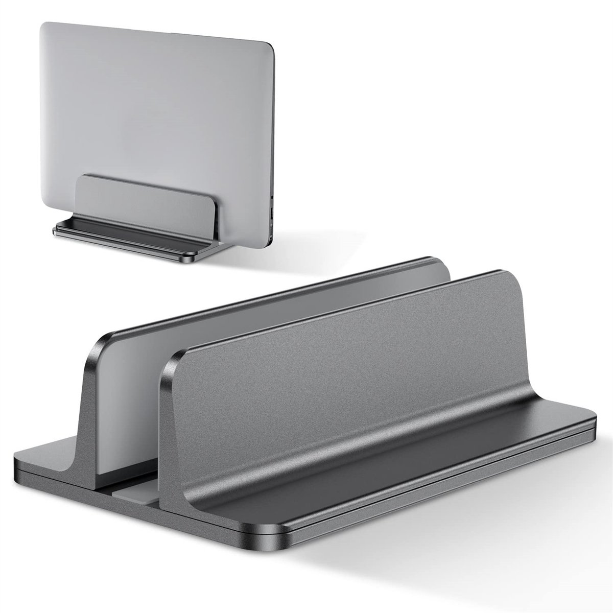 Verstelbare Aluminium Laptopstandaard – Geschikt voor Laptops, Tablets & Smartphones – Anti-slip & Ruimtebesparend Design – Voor 14-66 mm Dikke Apparaten