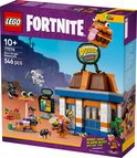 Boîte du Restaurant Durrr Burger LEGO, avec le set et les personnages.
