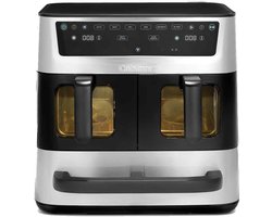 Cuisinart - Tri Zone 13,6 L Airfryer & Oven - 3 zones Heteluchtfriteuse (2x4,3 L + 5 L) - 9 functies - Sync Cooking - PFAS-vrije keramische coating - 2520 – 3000W - Grijs