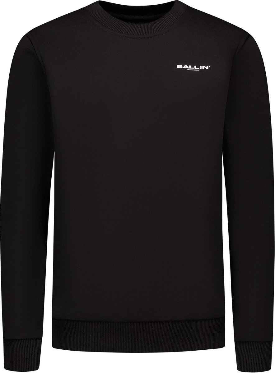 Ballin Amsterdam - Jongens Regular fit Sweaters Crewneck LS - Black - Maat 16