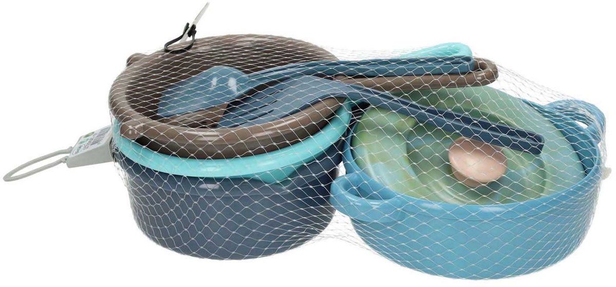 Dantoy Green Bean pannenset speelgoedkeuken 7-delig multicolor. — afbeelding 9