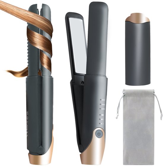 ibettertec - Draadloze haarstyler, 2 in 1 Stijlstaaf en - ibettertec - €39,99