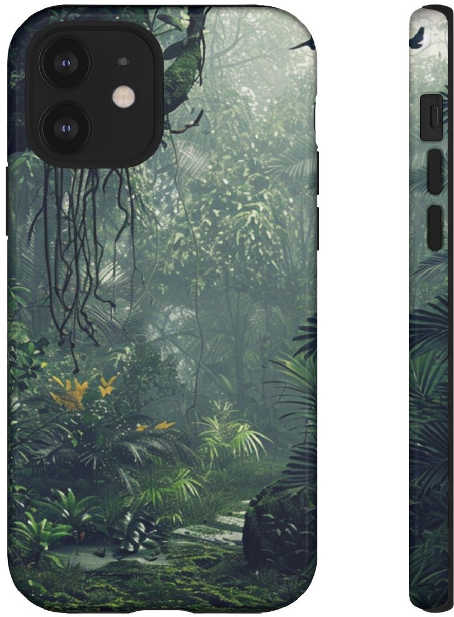 Dichtbegroeid Groen Junglepaden – Telefoonhoesje Geschikt voor iPhone 12