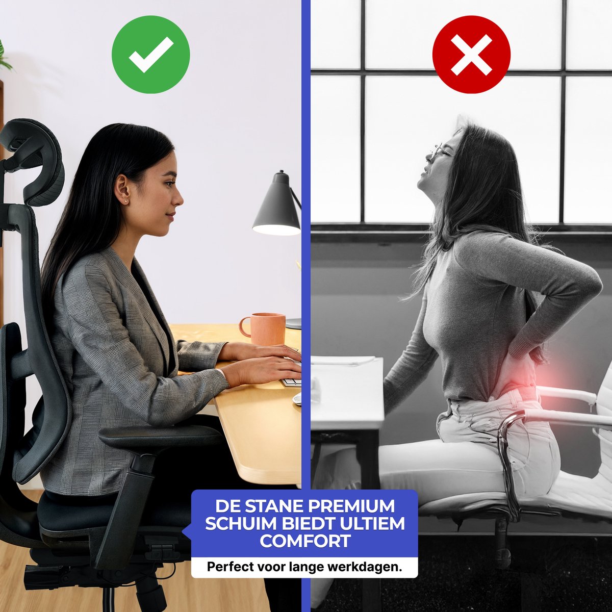 Stane Ergonomische Bureaustoel - Mesh & 3D Armleuningen thumbnail 4