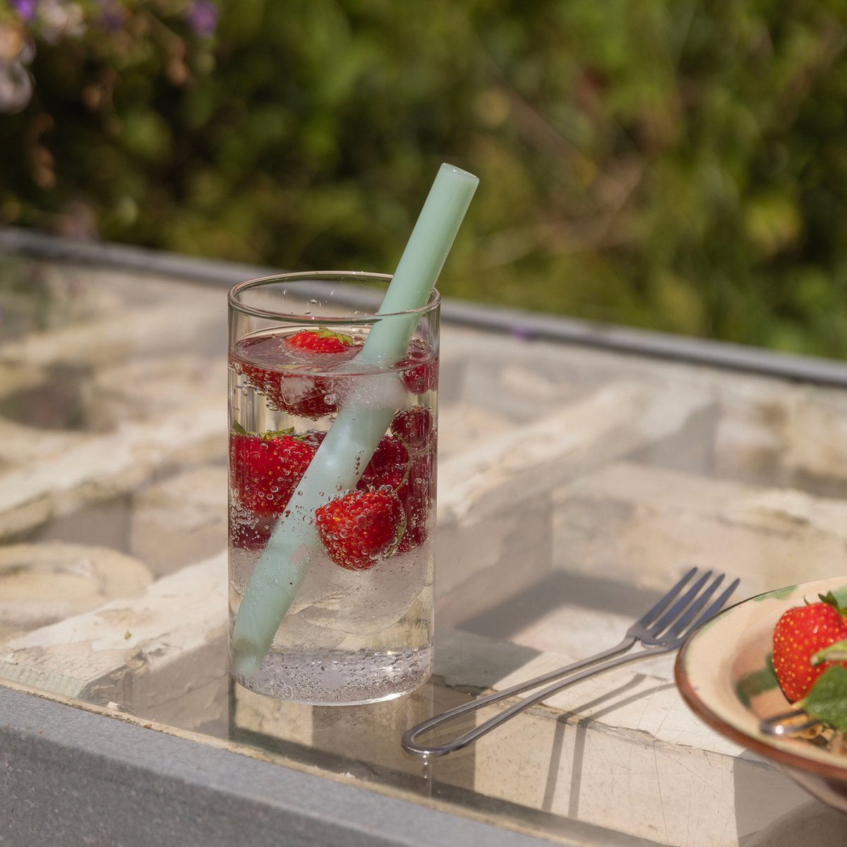 Glazen Bubble Tea Rietjes 21 cm set van 4 – Dikke herbruikbare smoothie straws voor Boba & IJsdrank – alternatief voor rvs & siliconen rietjes – incl. borstel – plasticvrij – melk glas mint groen wit grijs transparant glazen straw — cadeau in Koken & Dineren - foto 6