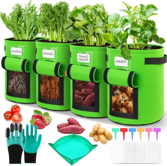 1/2/3/5/7/10 Gallon Ronde Zwarte Niet-geweven Pott... – Grandado