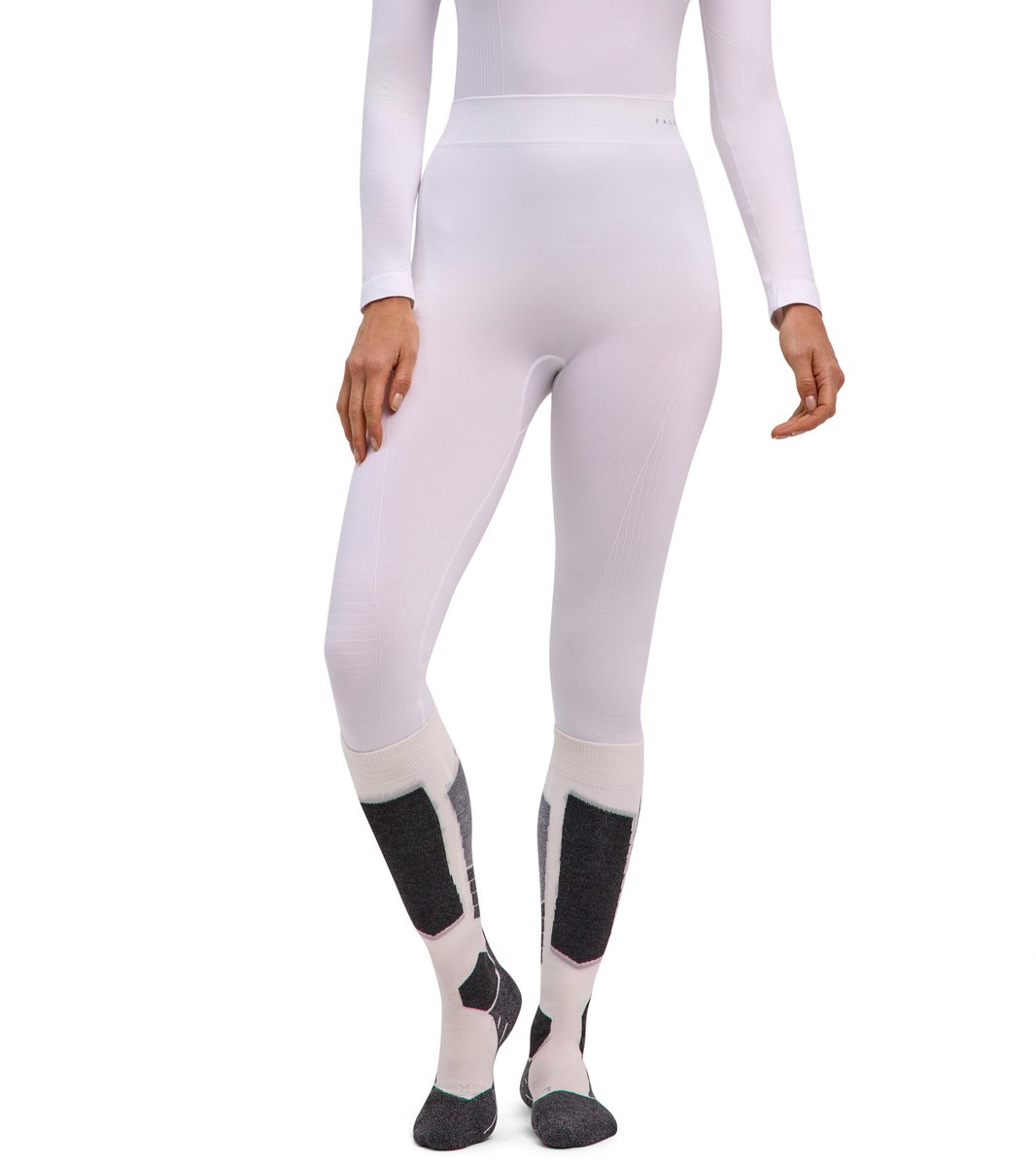 FALKE Maximum Warm Long sneldrogend functioneel materiaal lang functioneel ondergoed dames wit - maat L