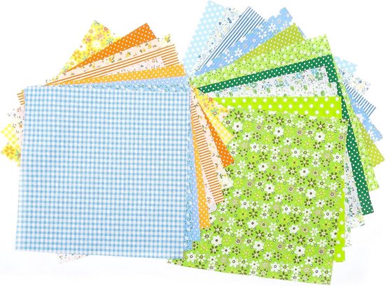 LetCart Katoenen patchworkstof, stofpakketten, patchworkstoffen, katoen, handgemaakt, naaien