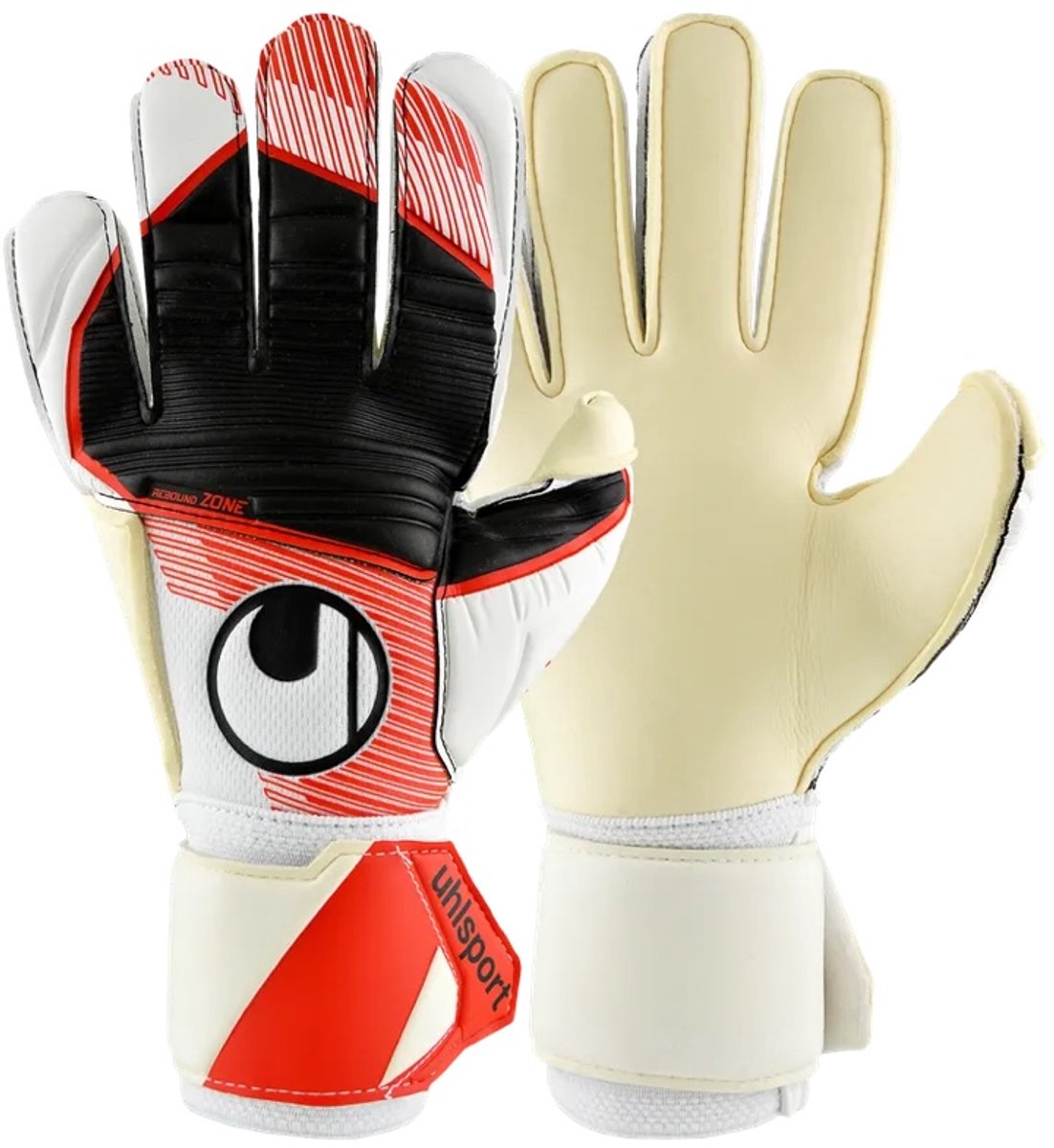 1102x1200.jpg Uhlsport Keepershandschoenen - Absolutgrip - White/Red/Black - Afbeelding 1