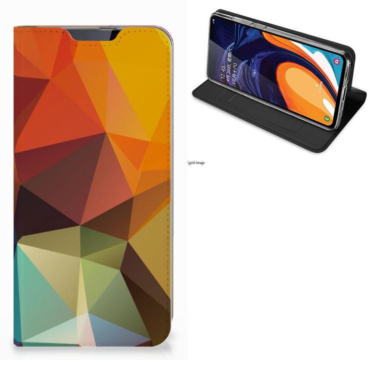 Samsung Galaxy A60 Stand Case Polygon Color