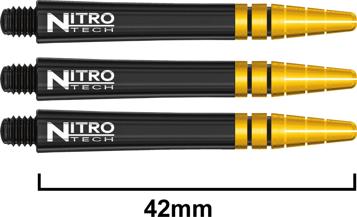 Red Dragon Nitrotech Black/Gold - Dart Shafts Medium