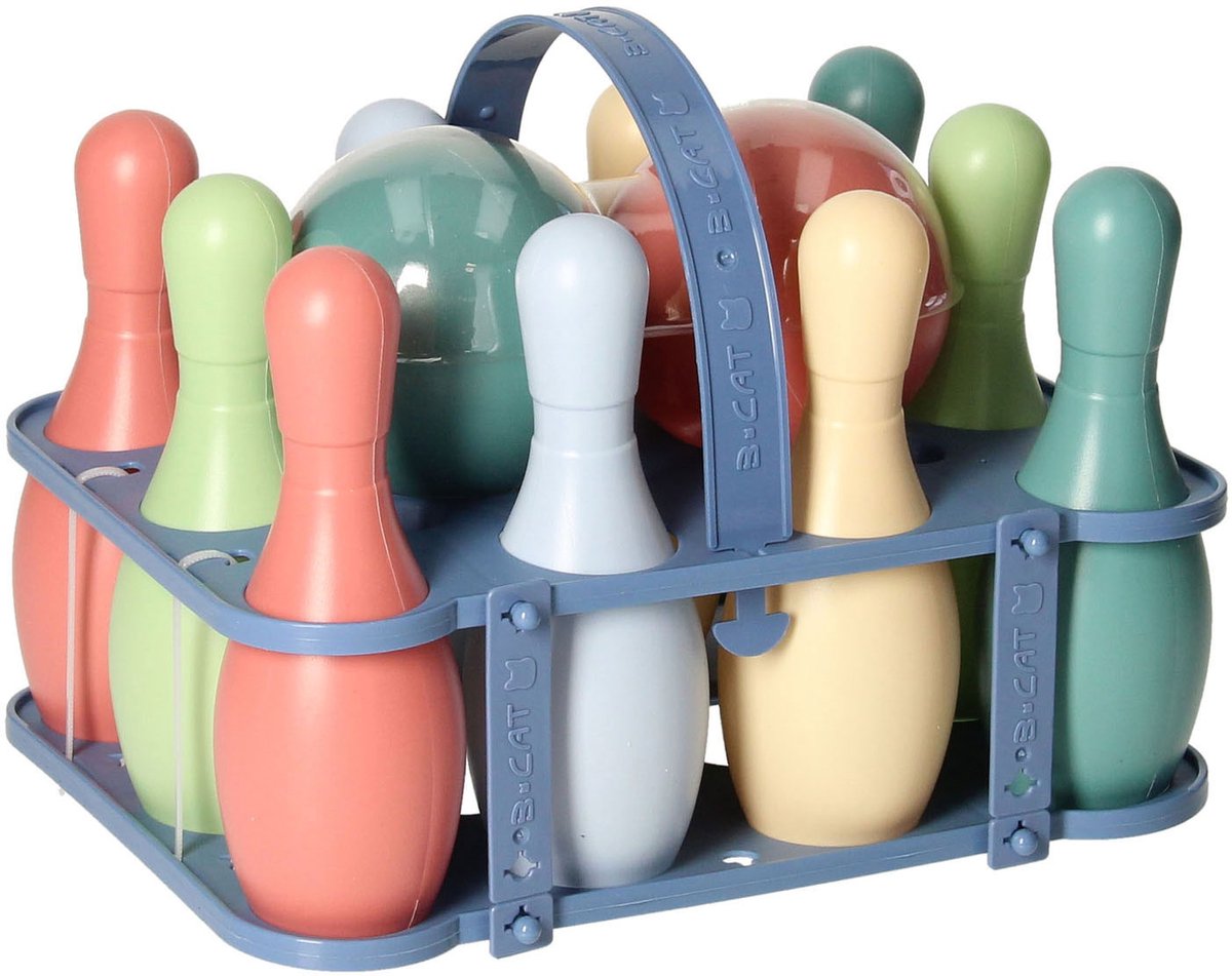 Bowlingset Pastel in Houder, 12dlg.