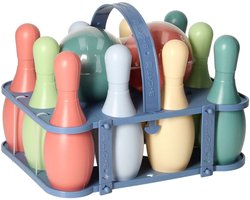Bowlingset Pastel in Houder, 12dlg.